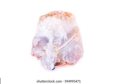 Macro Mineral Dolomite Stone On A White Background