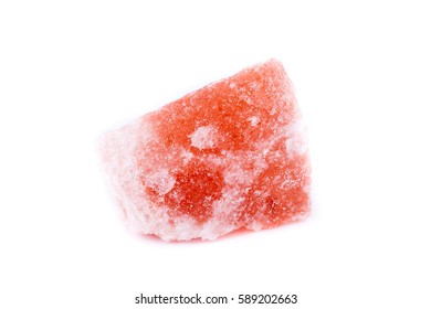 Macro Mineral Salt Stone Topaz On A White Background