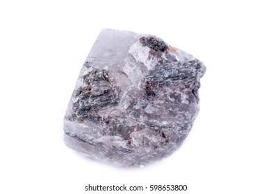 Macro mineral stone Apatite on white background - Shutterstock ID 598653800