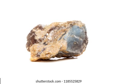 Macro mineral stone Corundum in rock a white background close up - Shutterstock ID 1185525829