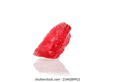 Macro Mineral Stone Spinel On A White Background Close-up