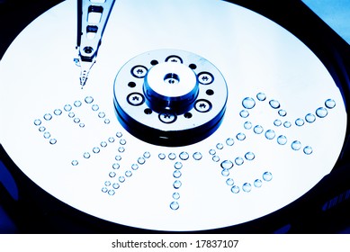 Macro of Opened Hard Disk Drive