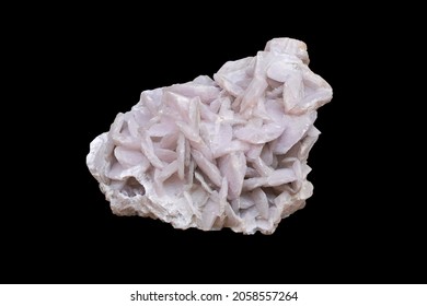 Macro Photo Of Calcite Isolated On Black Background 