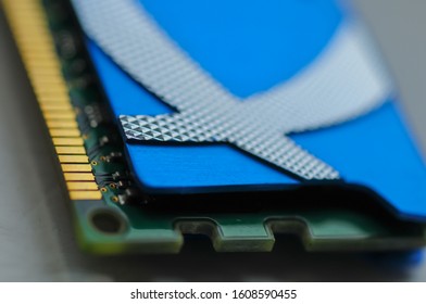 Macro photo of computer chips at close range