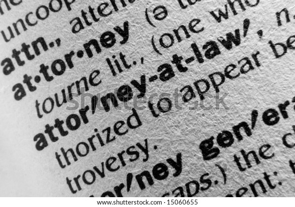 Macro Photo Definition Word Attorney Attorney Stock Photo ...