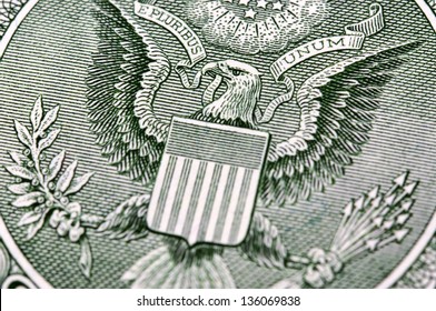 Macro photo of dollar bill