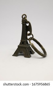 Macro Photo Of An Eiffel Tower Key Chain