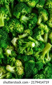 Macro photo green fresh vegetable broccoli. Fresh green broccoli on a black stone table.Broccoli vegetable is full of vitamin.Vegetables for diet and healthy eating.Organic food. - Shutterstock ID 2179414719