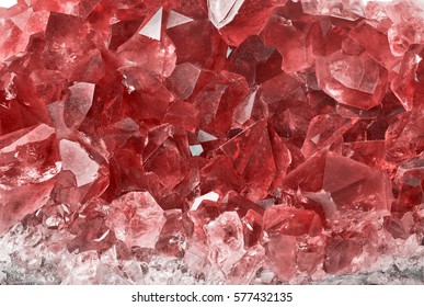 macro photo of red ruby group