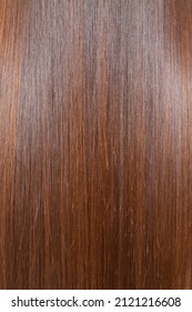 Macro Photo Texture Of Healthy Brown Hair After Creatine Care Procedure.