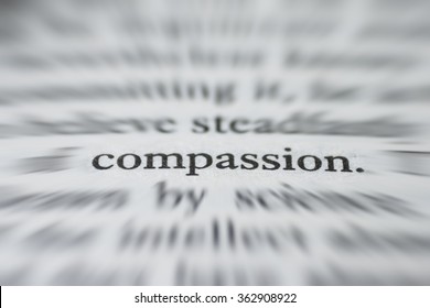 Macro Photograph Of The Word Compassion - Concept