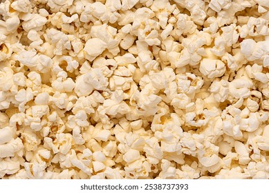 Macro photography of buttered popcorn; corn snack, vegan food, textured pattern, agriculture - Powered by Shutterstock