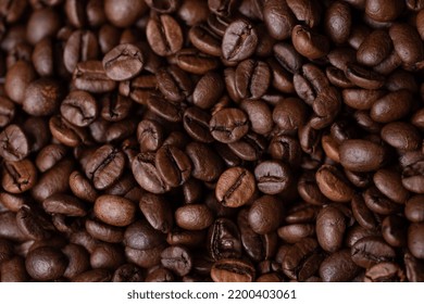  Macro Photography Of Coffee Beans. Coffee Beans Texture