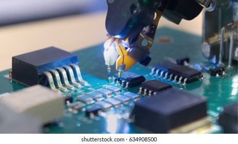 Macro Photography Of Electronic Measuring Devices Within The Circuit.