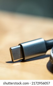 Macro Photography Of A USB C Cable