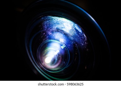 Macro Of A Projector Lens
