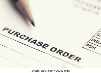 Macro Purchase order with pencil