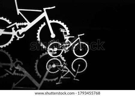 Similar – Man on bicycle preparing for triathlon race