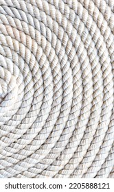 Macro Rope Background,Super Close Up Of A Thick Rope In Shape Of A Spiral,Photo Of An Old Vintage Rope. Natural Warm Light