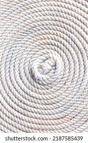 Macro Rope Texture,Super Close Up Of A Thick Rope In Shape Of A Spiral,Photo Of An Old Vintage Rope. Natural Warm Light