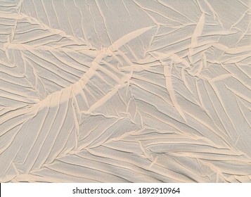 Macro Of A Semi-transparent Nude Fabric With Repeated Pleats