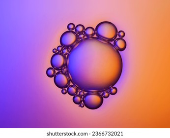 Macro shot, Close up soap bubble  on water color background - Shutterstock ID 2366732021