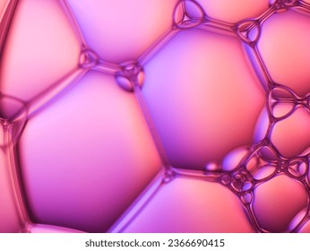 Macro shot, Close up water bubble  on color background - Shutterstock ID 2366690415