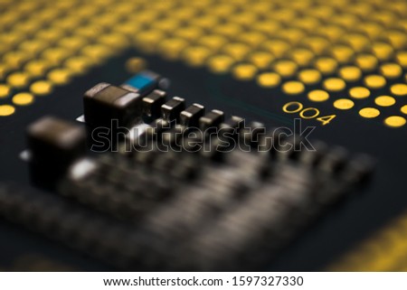 Macro shot of a CPU