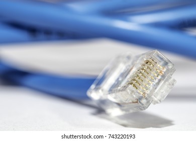 Macro Shot Of Ethernet Category 5 Cat5 Cable