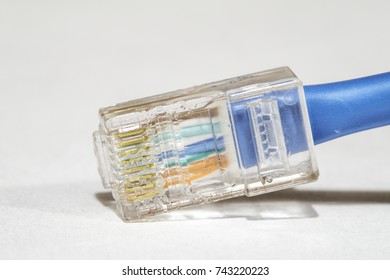 Macro Shot Of Ethernet Category 5 Cat5 Cable