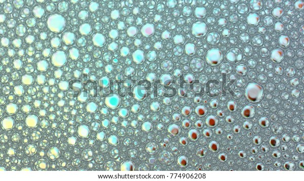 Macro shot Foam Bubble from Soap or Shampoo\
Washing disappear from the\
screen