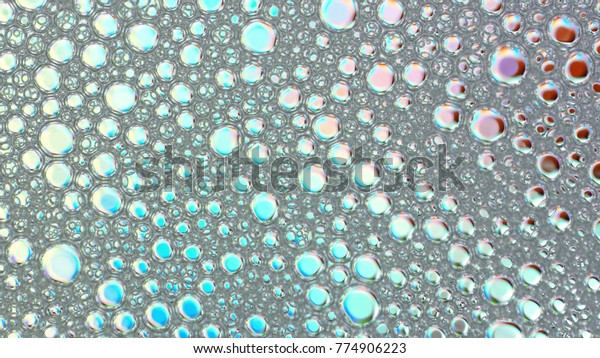 Macro shot Foam Bubble from Soap or Shampoo\
Washing disappear from the\
screen
