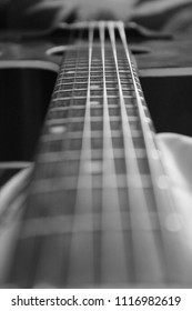 Macro Shot of Guitar Strings 