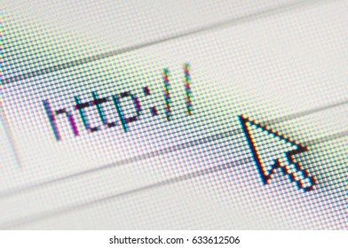 Macro Shot Of Http And Cursor