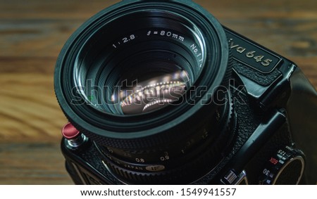 Macro shot of a Medium format Camera