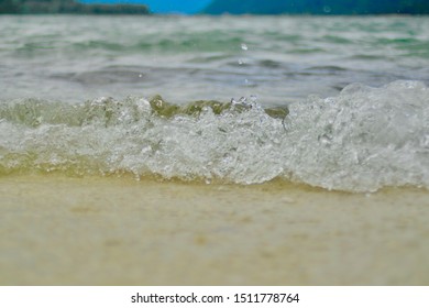 Macro shot of small waves.