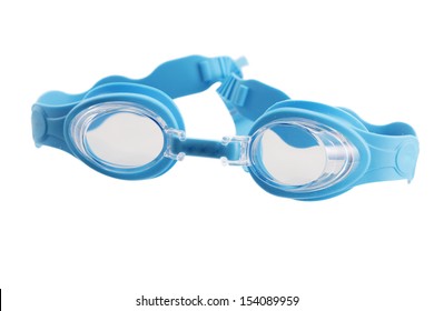 Macro Shot Of A Swim Goggles Isolated