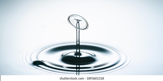 Macro shot of a water drop collision. abstract  water splash