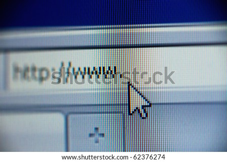 macro shot of www and cursor