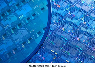 Macro Of Silicon Semiconductor Wafer.