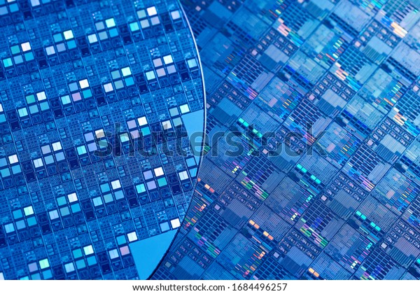 Macro of silicon\
semiconductor wafer.