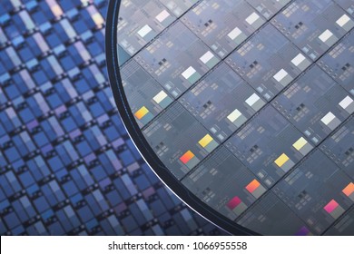 Macro of Silicon wafers.