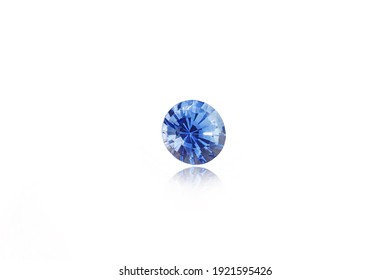 Macro Stone Sapphire Mineral On A White Background Close-up