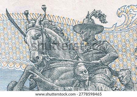 Macro texture of intricate guilloche patterns on Thai banknote