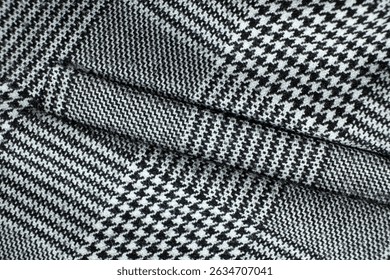 Macro texture polyester and viscose fabric top view