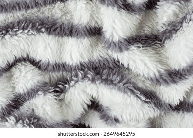 Macro Texture Pure Polyester Striped Fabric Top View.