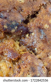 Macro View Of Banana Bread Texture With High Level Of Detail