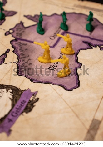 Macro view of a boardgame RISK