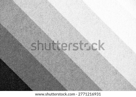Macro view of diagonal halftone stripes transitioning from black to white, revealing fine dot patterns and printed texture.