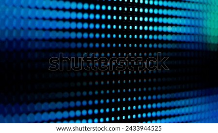 Macro View of a Digital LED Panel with RGB Pixel Grid